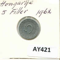 5 FILLER 1962 HUNGARY Coin #AY421.U - Hongrie