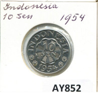 10 SEN 1954 INDONESIA Coin #AY852.U - Indonésie