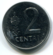 2 CENTAI 1991 LITHUANIA UNC Coin #W10808.U - Lithuania