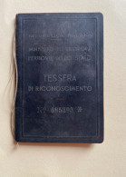 TESSERA DI RICONOSCIMENTO FERROVIE DELLO STATO - Membership Cards