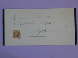 BR5 FRANCE BELLE  LETTRE  1864 AURILLAC   A  AGEN +AFF. PLAISANT+ - 1862 Napoléon III