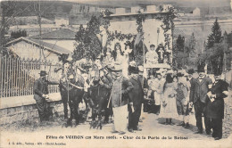 38-VOIRON-  29 MARS 1908 CHAR DE LA POSTE DE LA BUISSE - Voiron