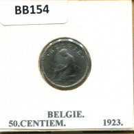 50 CENTIMES 1923 DUTCH Text BÉLGICA BELGIUM Moneda #BB154.E - 50 Cent