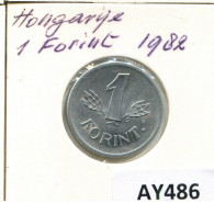 1 FORINT 1982 HUNGRÍA HUNGARY Moneda #AY486.E - Hongrie