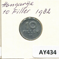 10 FILLER 1982 HUNGRÍA HUNGARY Moneda #AY434.E - Hongrie