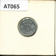 10 AURAR 1974 ISLANDIA ICELAND Moneda #AT065.E - Islande