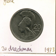 20 DRACHMES 1973 GRIECHENLAND GREECE Münze #AK430.D - Grèce