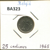 25 CENTIMES 1965 DUTCH Text BELGIEN BELGIUM Münze #BA323.D - 25 Cents