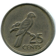 25 CENTS 1977 SEYCHELLEN SEYCHELLES Münze #AR158.D - Seychellen