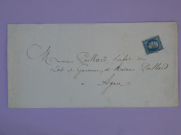 BR5 FRANCE BELLE  LETTRE  1864 AURILLAC   A  AGEN +AFF. INTERESSANT+ - 1862 Napoleone III