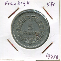 5 FRANCS 1945 FRANKREICH FRANCE Französisch Münze #AM623.D - 5 Francs