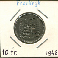 10 FRANCS 1948 FRANKREICH FRANCE Französisch Münze #AM396.D - 10 Francs