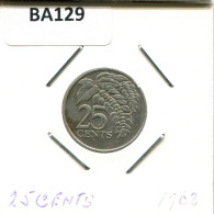 25 CENTS 1983 TRINIDAD AND TOBAGO Münze #BA129.D - Trinité & Tobago