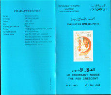 1993- Tunisie - Y & T 1204- Le Croissant-rouge Tunisien   Prospectus - Secourisme