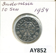 10 SEN 1954 INDONESISCH INDONESIA Münze #AY852.D - Indonésie
