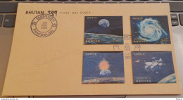 BHUTAN 1969 Manned Apollo 11 3-D Stamps 4v FDC, As Per Scan - Asia