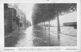 CPA 45 ORLEANS CRUE DE LA LOIRE 21 OCT 1907 QUAI DU CHATELET - Orleans