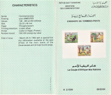 1994 - Tunisie - Y & T 1215 - 1216- 1217   - 19ème Coupe D'Afrique Des Nations De Football-  Prospectus - Coupe D'Afrique Des Nations