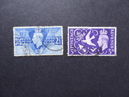 GREAT BRITAIN SG 491-92 VICTORY 2 SES Used  Postmark May Be Different - ....-1951 Pre-Elizabeth II