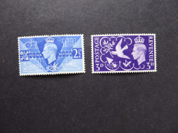 GREAT BRITAIN SG 491-92 VICTORY Mint - ....-1951 Vor Elizabeth II.