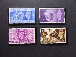 GREAT BRITAIN SG 495-98 OLYMPIC GAMES MINT - ....-1951 Pre-Elizabeth II