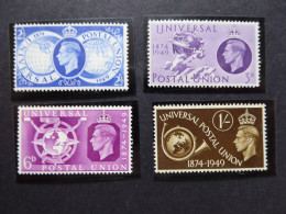 GREAT BRITAIN SG 499-502 UPU 75 YEARS MINT - ....-1951 Pre Elizabeth II