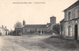 CPA 45 GERMIGNY DES PRES L'EGLISE ET LA PLACE - Sonstige & Ohne Zuordnung