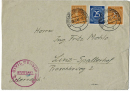 1947, 25 Pfg. Blau + Gelb, Portogerecht, Ausland !R!, # A7322 - Lettres & Documents