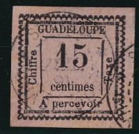 Guadeloupe Taxe N°8 - Variété "Centimes" 9mm Au Lieu De 10,5 Mm - Oblitéré - TB - Impuestos