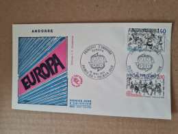 Lettre ANDORRE FDC 1981 EUROPA - Covers & Documents