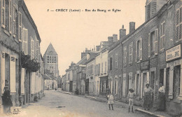 CPA 45 CHECY RUE DU BOURG ET EGLISE - Other & Unclassified