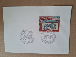 Lettre ANDORRE FDC 1982 PINTURA ROMANICA DE L'ESGLESIA LA CORTINADA - Cartas & Documentos