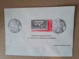 Lettre ANDORRE FDC 1982 EXPOSITION OFICIAL DE SEGELLS - Lettres & Documents