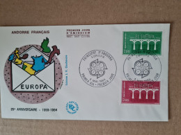 Lettre ANDORRE FDC 1984 EUROPA - Covers & Documents