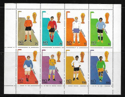 Iso / Swedish ** SWERIGE ISO ** Local 1974 World Cup Football 8v In Sheet ** CTO ** Sweden - Ortsausgaben