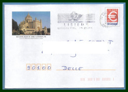 PAP TSC - Entier Euro Repiqué Basilique De LISIEUX FLamme 14 Lisieux 2000 - Prêts-à-poster:Stamped On Demand & Semi-official Overprinting (1995-...)