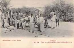 CONGO - Café En Préparation Pour L'embarquement - Carte Postale Ancienne - Otros & Sin Clasificación