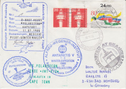 Germany Heli Flight Polarstern To Cape Town  "ende ANT-V/2 Einlaufen In Cape Town" Ca Polarstern 11.07.1986 (ML155A) - Polar Flights