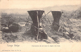 CONGO - Fabrication Du Sel Dans La Région Des Lacs - Carte Postale Ancienne - Andere & Zonder Classificatie