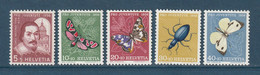 Suisse - YT N° 581 à 585 ** - Neuf Sans Charnière - 1956 - Neufs