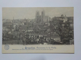 BRUXELLES   Panorama De La Ville Dans Le Fond Au Milieu L'Eglise Saint Gudule  A Gauche La Colonne Du Congrès - Panoramische Zichten, Meerdere Zichten