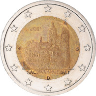 Allemagne, 2 Euro, 2021, Karlsruhe, Insert Erroné, TTB, Bimétallique - Variétés Et Curiosités