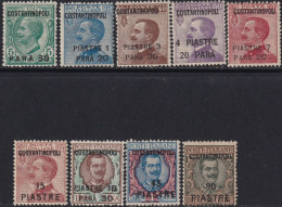 Costantinopoli Serie Completa 1923 Sass S.17 MLH* - Other & Unclassified