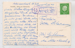 3432 GROSSALMERODE - WEISSENBACH, Postgeschichte, Landpoststempel 1959, Seitl. Einriss In Der AK - Eschwege