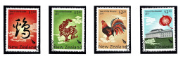 New Zealand 2017 Year Of The Rooster Set Of 4 Used - Usados