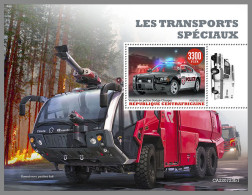 CENTRAL AFRICAN 2022 MNH Police Polizei Special Transport S/S I - OFFICIAL ISSUE - DHQ2316 - Police - Gendarmerie