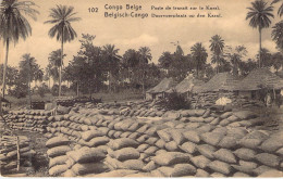 CONGO BELGE - Poste De Travail Sur Le Kasai - Carte Postale Ancienne - Congo Belge