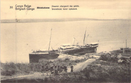 CONGO BELGE - Steamer Chargeant Des Galets - Carte Postale Ancienne - Belgisch-Kongo