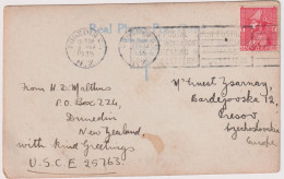 NEW ZEALAND (BRITISH DOMINION) > 1935 POSTAL HISTORY > POSTCARD FROM DUNEDIN TO PRESOV, CZECOSLOVAKIA - Cartas & Documentos