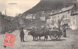 FOLKLORE - L'Auvergne - Cantal - Murat, La Place De L'Hôtel-de-Ville - Carte Postale Ancienne - Otros & Sin Clasificación